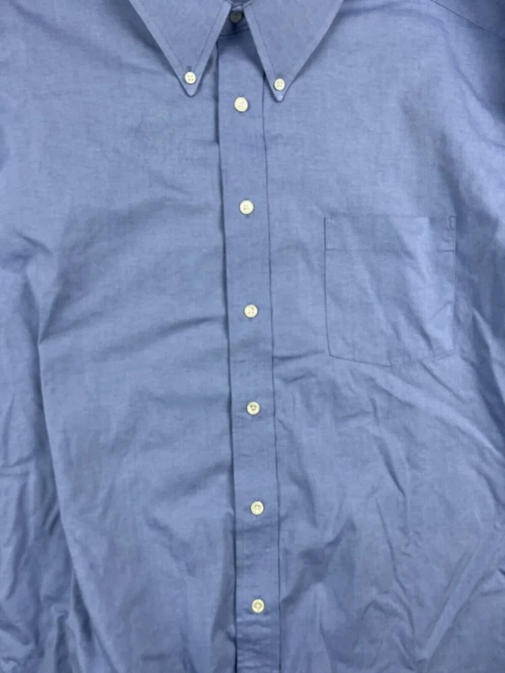 VTG Levis Men’s Button Up Long Sleeve Dress Shirt Blue Size 18.5 35 Big Mexico